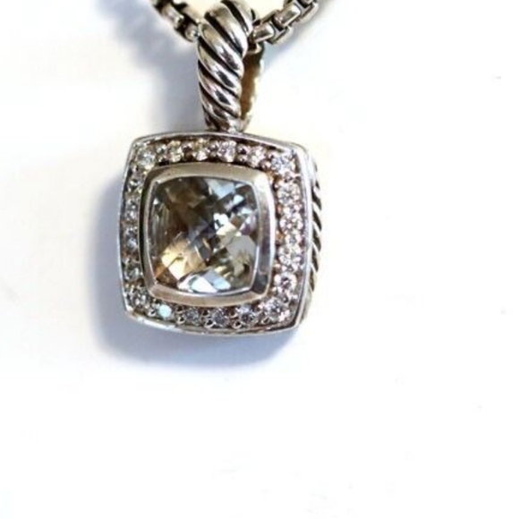 David Yurman Petite Albion Prasiolite & Diamonds pendant - Picture 12 of 13